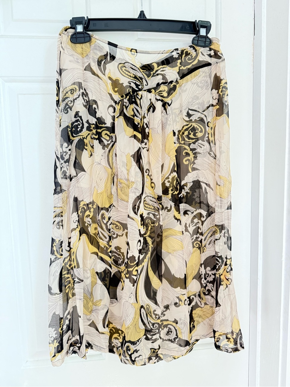 Women’s Flowing Printed Midi Skirt in Paisley